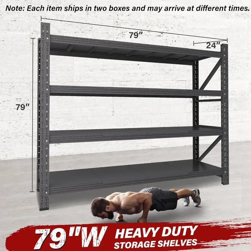 79-inch Heavy Duty Steel Garage Storage Rack