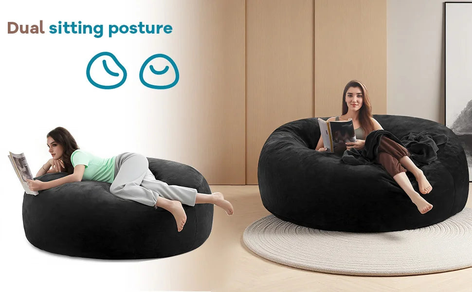 Beanbag Chair with padded Bean Bag inside with memory foam ideal for Bedrooms and Dorms