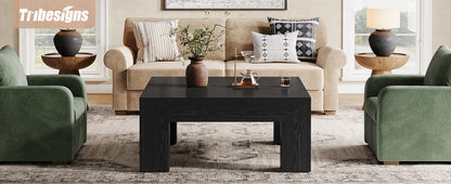 39.4-Inch Square Coffee Table for Living Room