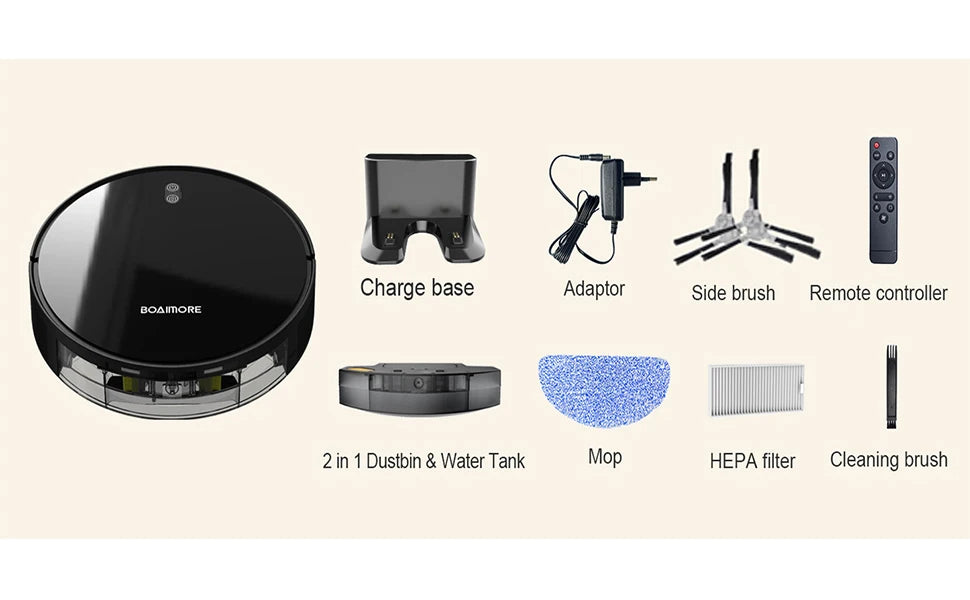 Self-Charging Smart Robot Vacuum Cleaner and Mop Combo for your Furbabies hair and messes!