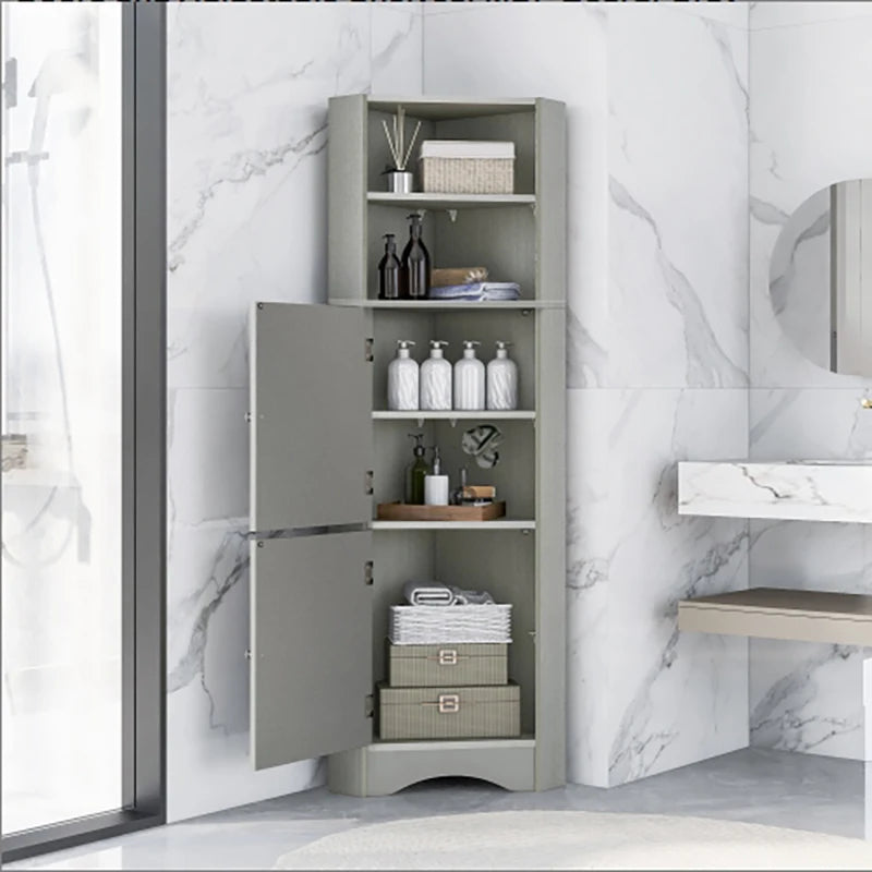 Freestanding Tall Bathroom Corner Cabinet