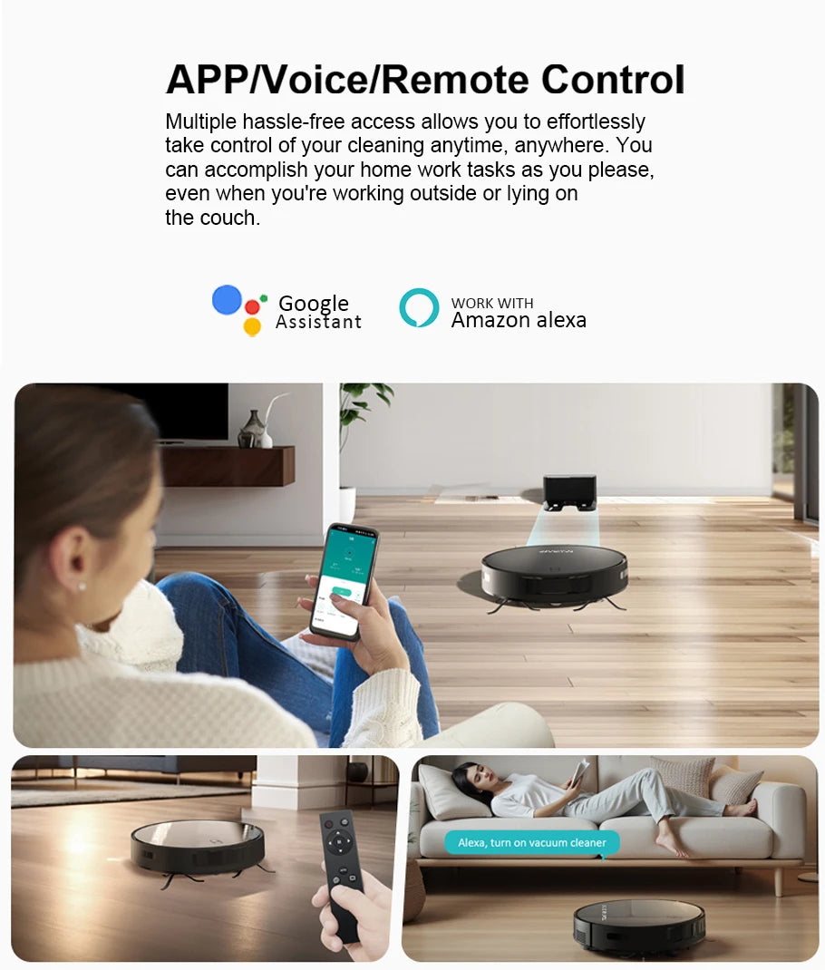 Self-Charging Smart Robot Vacuum Cleaner and Mop Combo for your Furbabies hair and messes!