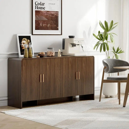 60-inch Modern Farmhouse Buffet Cabinet with Adjustable Shelves