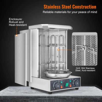 Electric Vertical Gyro Rotisserie Machine