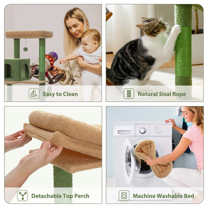 Cactus Cat Tree with 2 Door Condo