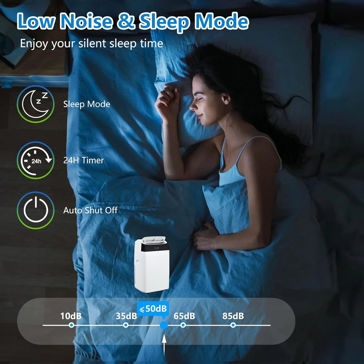 14000 BTU Portable Air Conditioner Unit with Fan and Dehumidifier