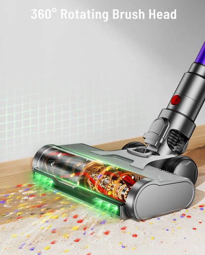 650W Cordless Vacuum Cleaner with attachments for Hardwood Flooring, Carpets, and Pet Hair