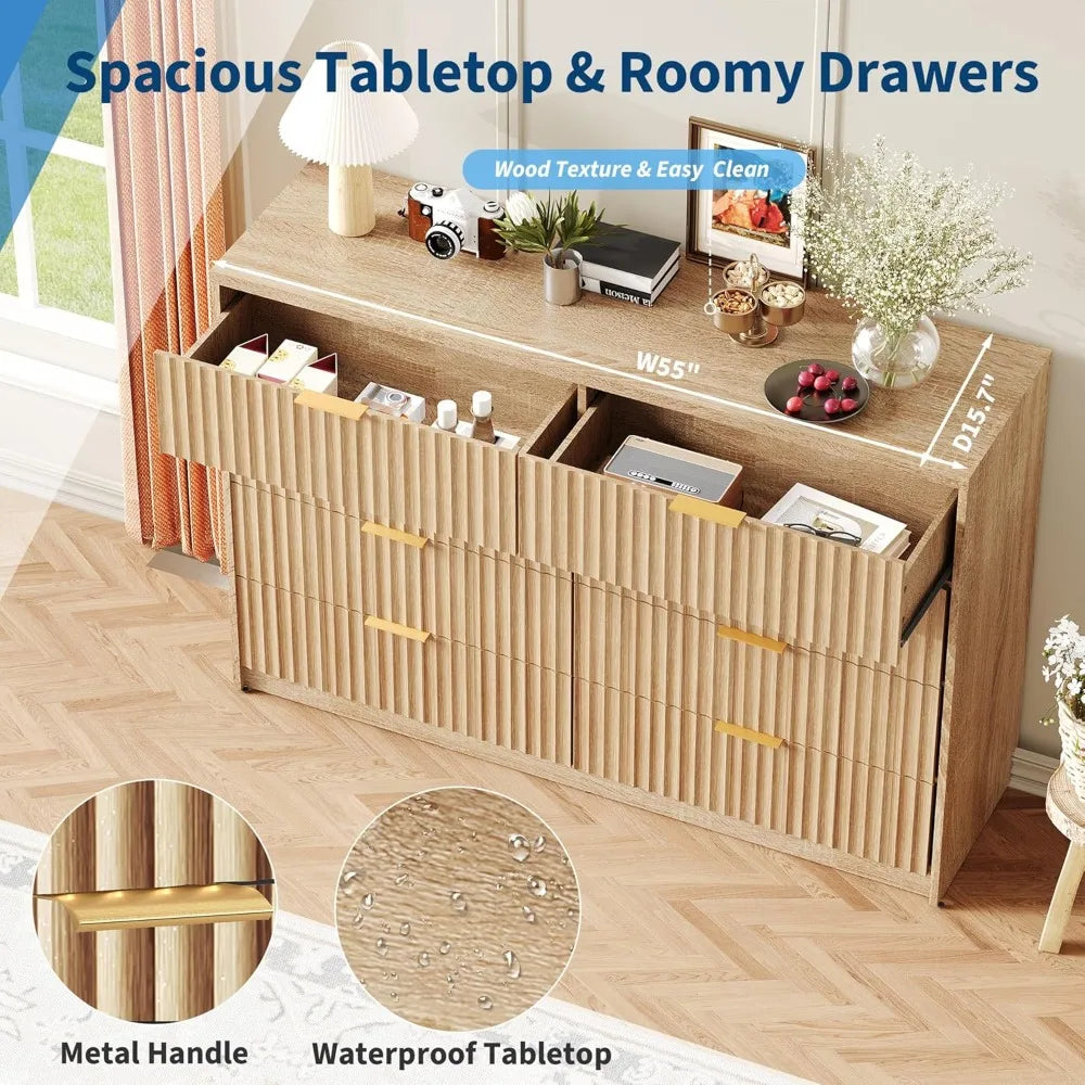 8 Drawer Wooden Dresser for your Bedroom space