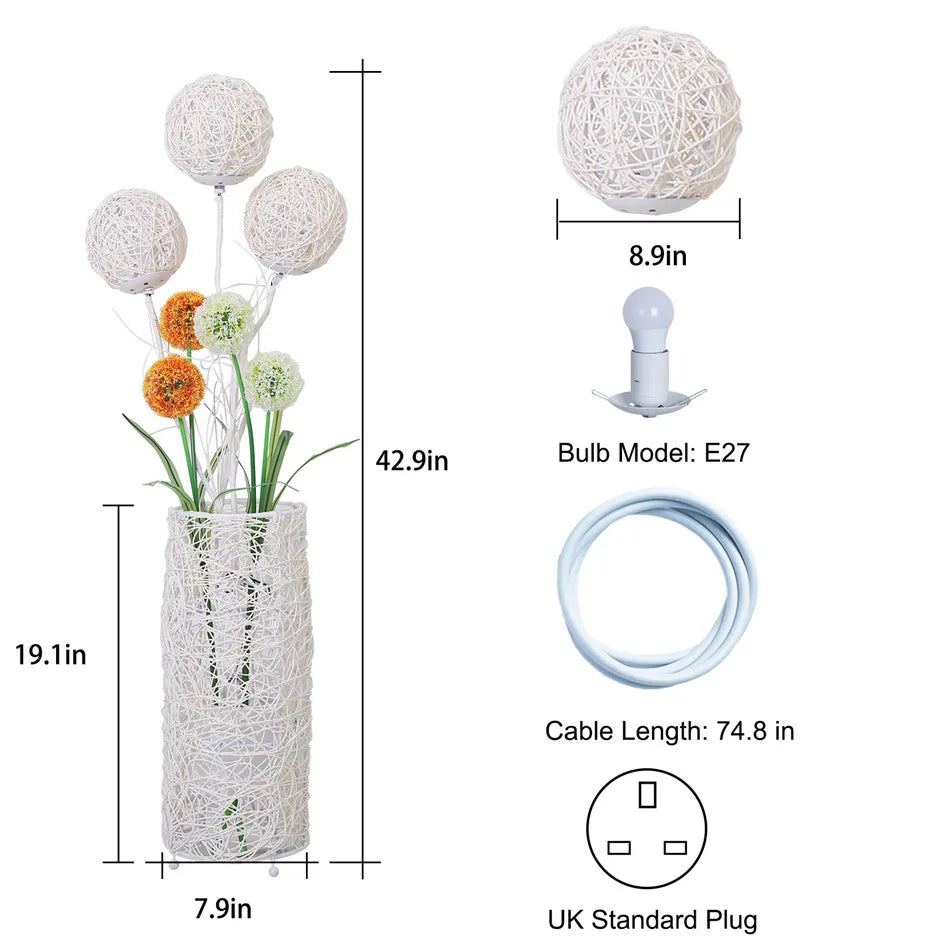 Tall Modern Rattan Floor Lamp for your Decor