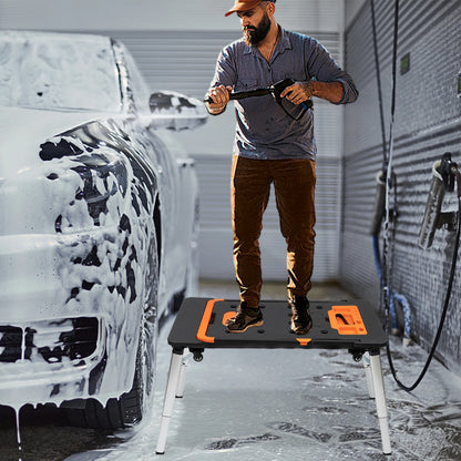 Space Saving 7-in-1 Multifunctional Folding Workbench and Hand Truck for all your DIY projects