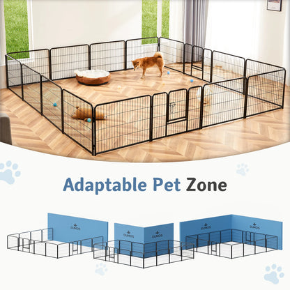 24-to-32-inch Foldable 16 Panel Metal Dog Playpen