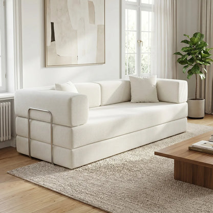 4-in-1 Folding Corduroy Boneless Sleeper Couch