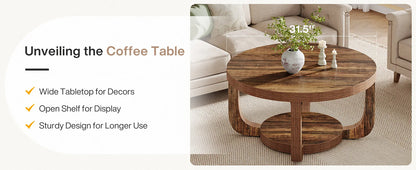 Modern Round 2-Tier Coffee Table