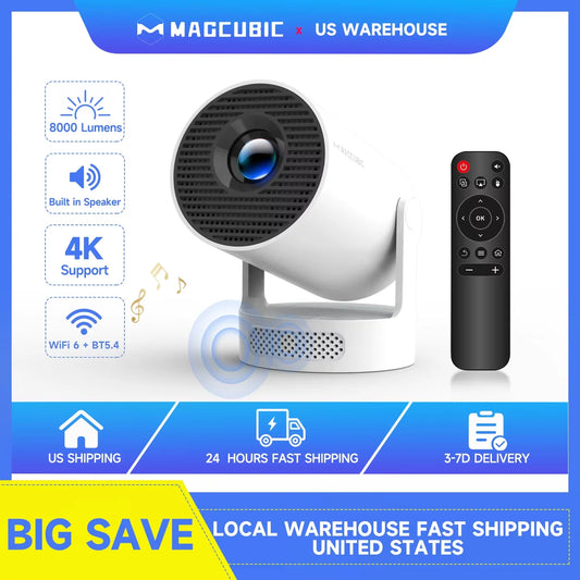 HY300 Pro + Projector 4K with 5W Speaker