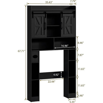 Over Toilet Storage Cabinet with Sliding Doors
