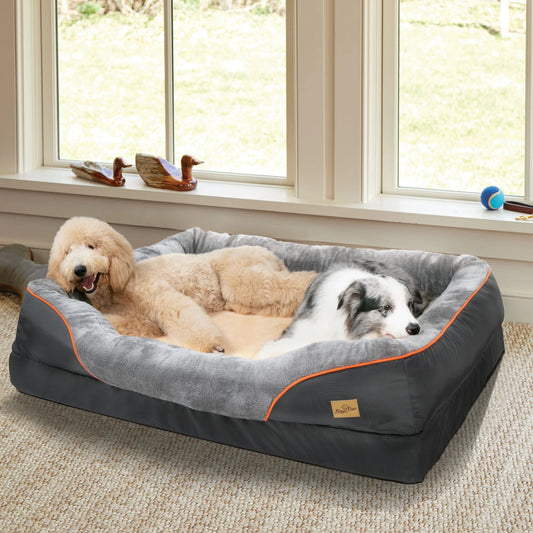 Large Soft and Comfortable Waterproof Dog Bed with Washable Cover