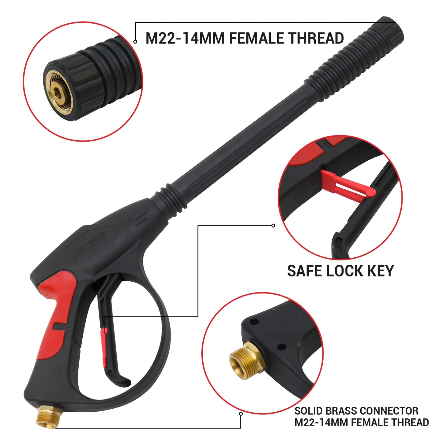 High Pressure Washer with 5 Quick Connect Nozzles