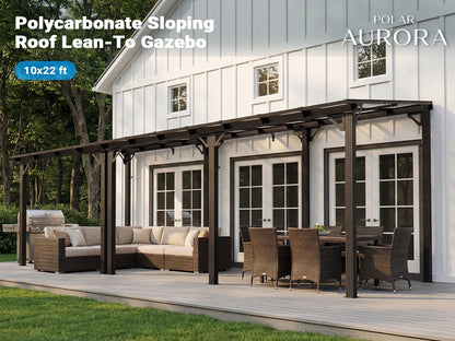 Wall-Mounted Gazebo with Aluminum Frame