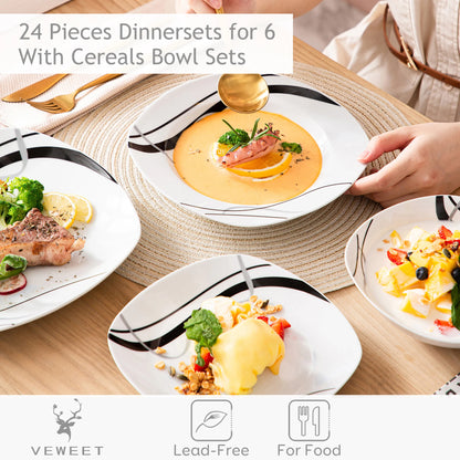 18 or 36-Piece Porcelain Ceramic Dishware Set