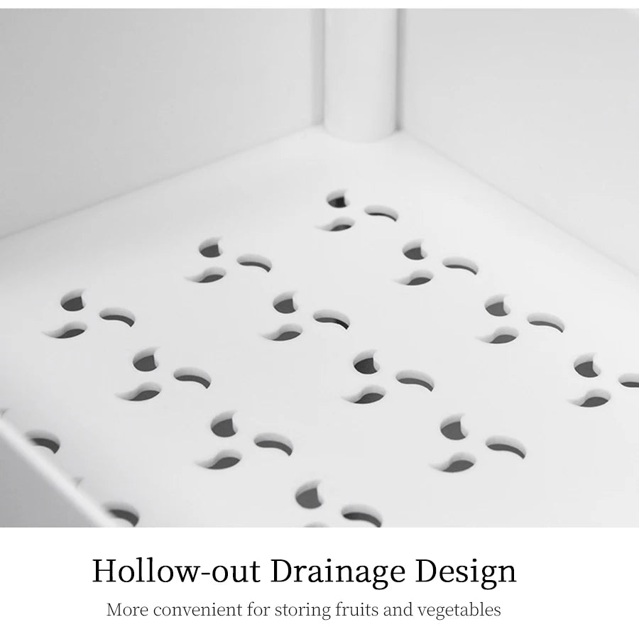 5-Tier Slim Storage Rolling Utility Shelving Unit