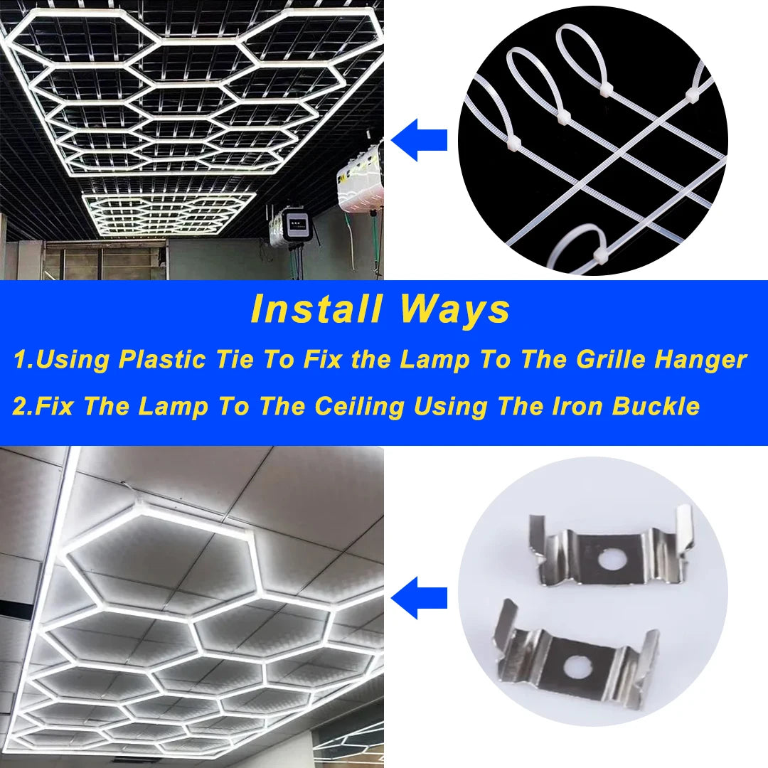 Large Size Hexagon LED Lighting for Garage