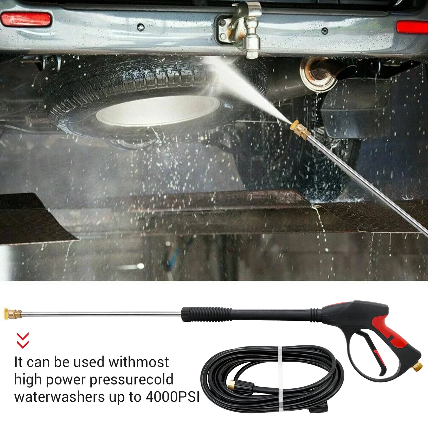 High Pressure Washer with 5 Quick Connect Nozzles