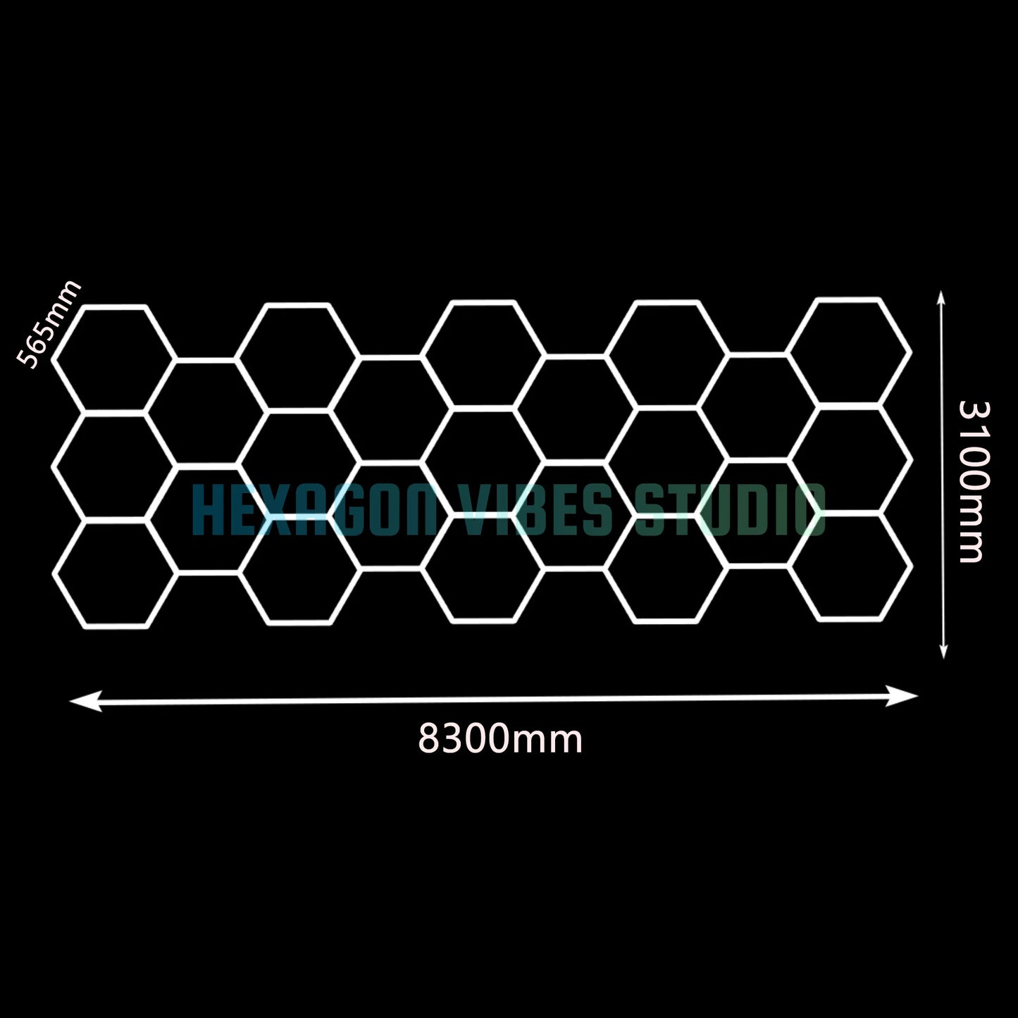 Large Size Hexagon LED Lighting for Garage