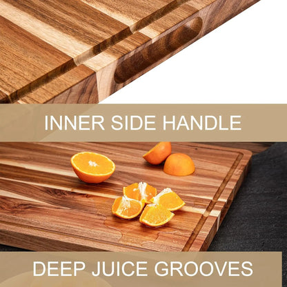 Extra Large Butcher Block Wood Cutting and Charcuterie Board