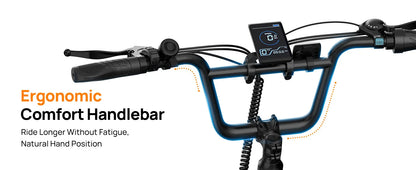 1000W E20 7 Speed Electric Bike with 20" Fat Tires,48V 13Ah Removable Battery, and Dual Disc Brakes