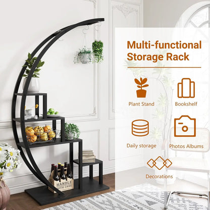 2 Half Moon 5-Tier Metal Plant Stands for your Indoor space