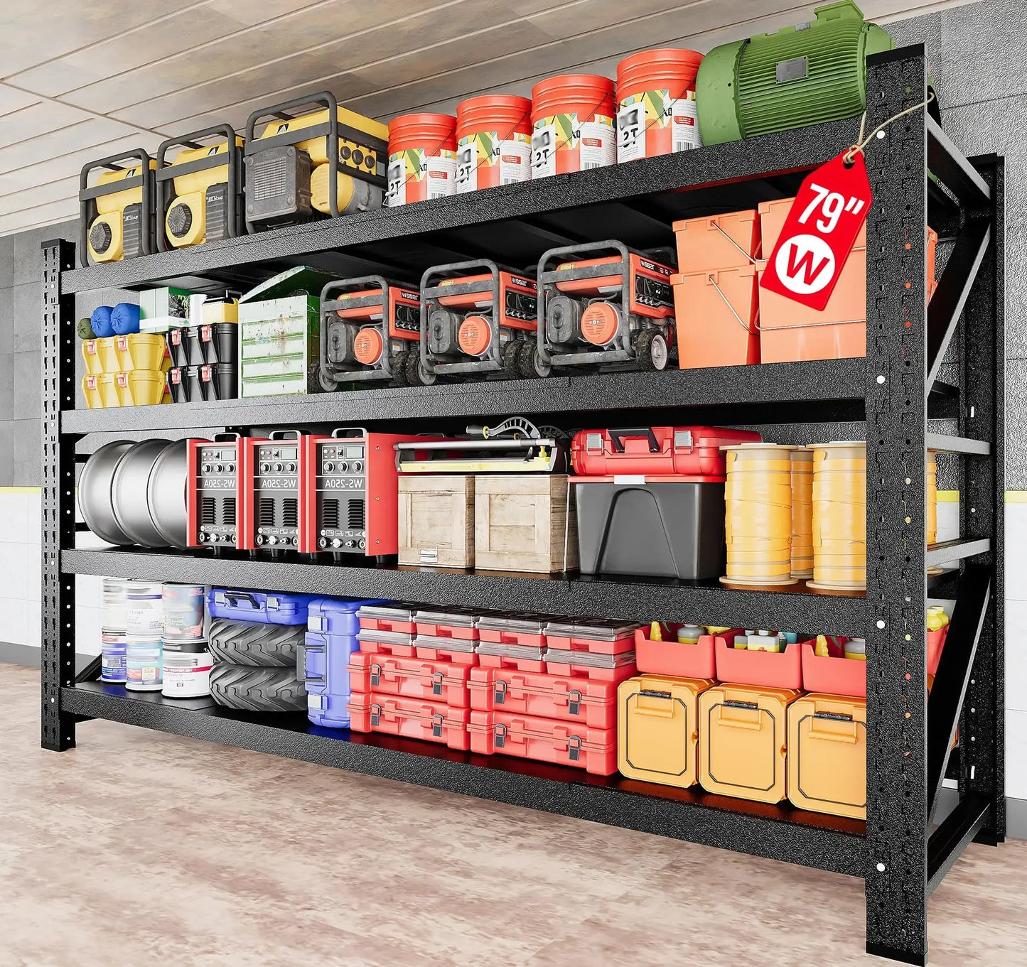 79-inch Heavy Duty Steel Garage Storage Rack
