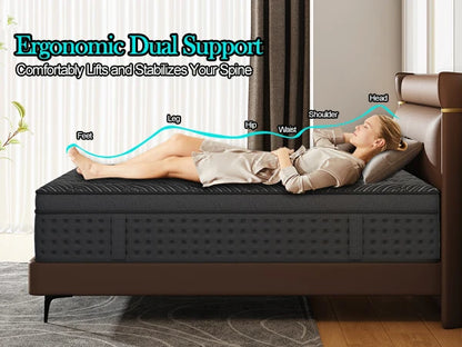 12/14-Inch Medium Firm Memory Foam Spring Mattress for a more supportive and comfortable sleep