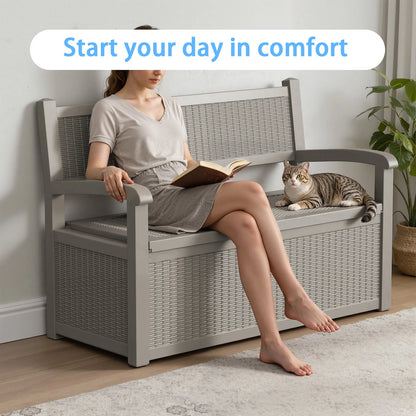 Outdoor Rattan Design  Storage Bench