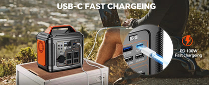 300W Portable Power Station with Solar Panel