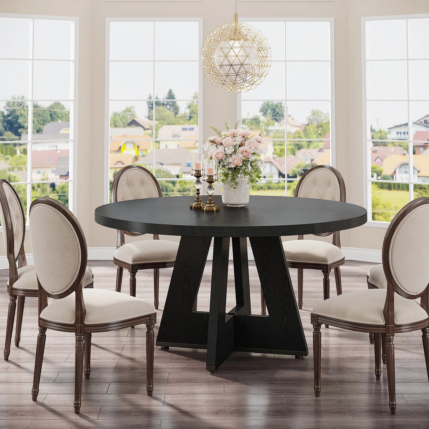 47 inch Round Dining Table for 4