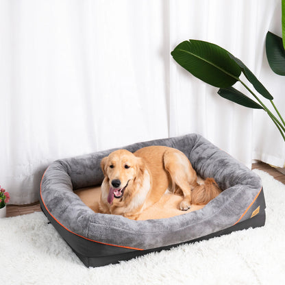 Large Soft and Comfortable Waterproof Dog Bed with Washable Cover