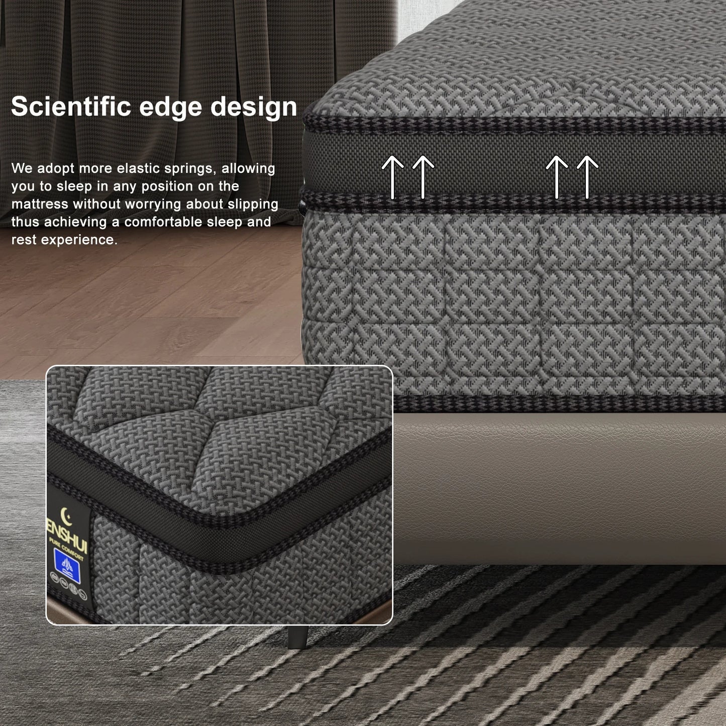 12"or 14" Medium Firm Gel Memory Foam Hybrid Pocket Spring Mattress