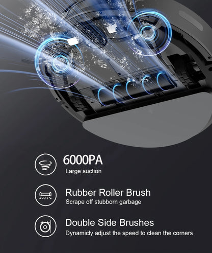 Self-Charging Smart Robot Vacuum Cleaner and Mop Combo for your Furbabies hair and messes!