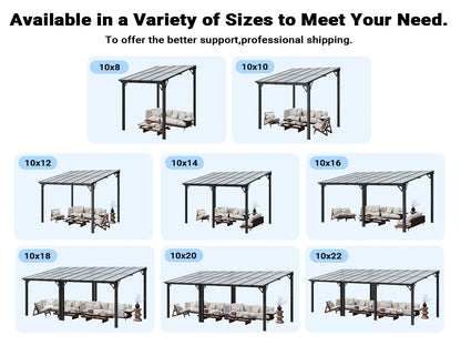 Wall-Mounted Gazebo with Aluminum Frame