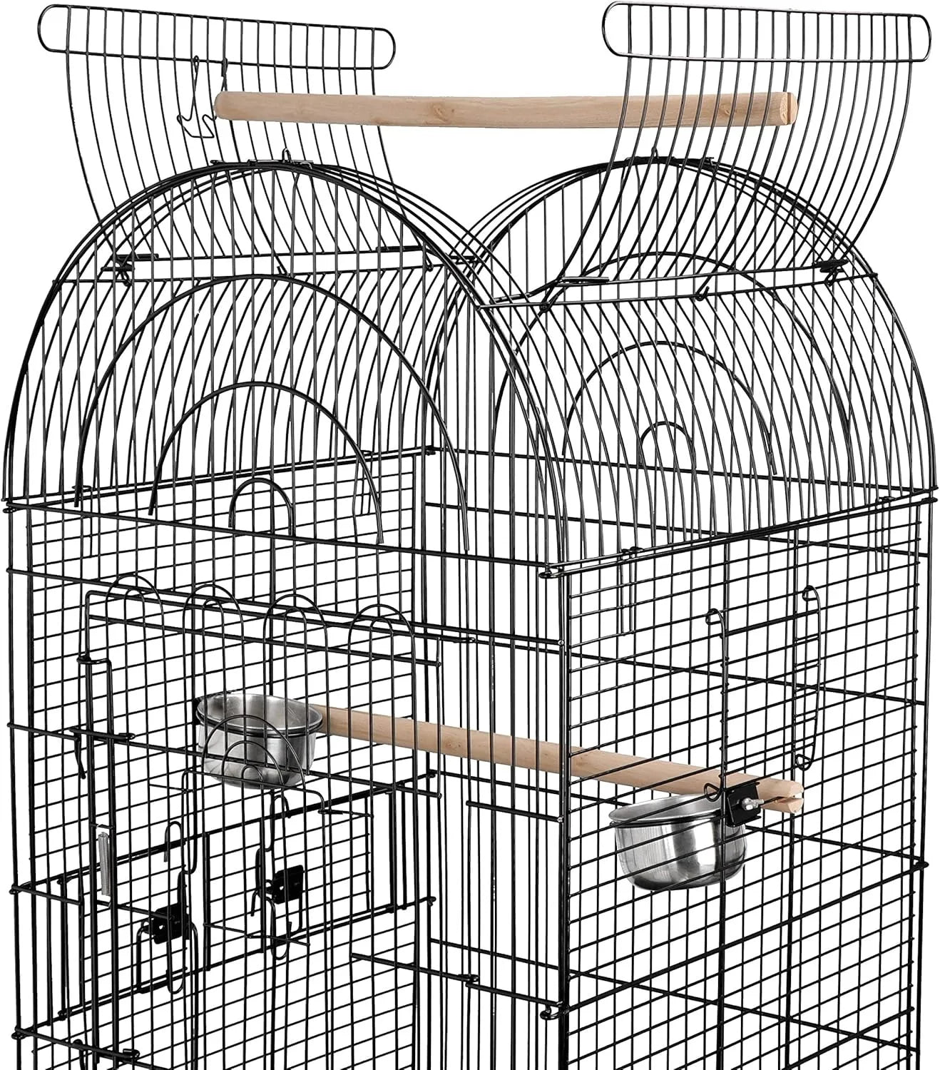 63.5 Inches Bird Cage with Detachable Stand and Open Top
