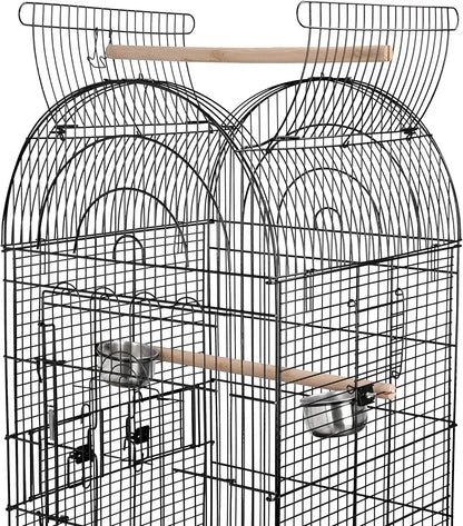 63.5 Inches Bird Cage with Detachable Stand and Open Top