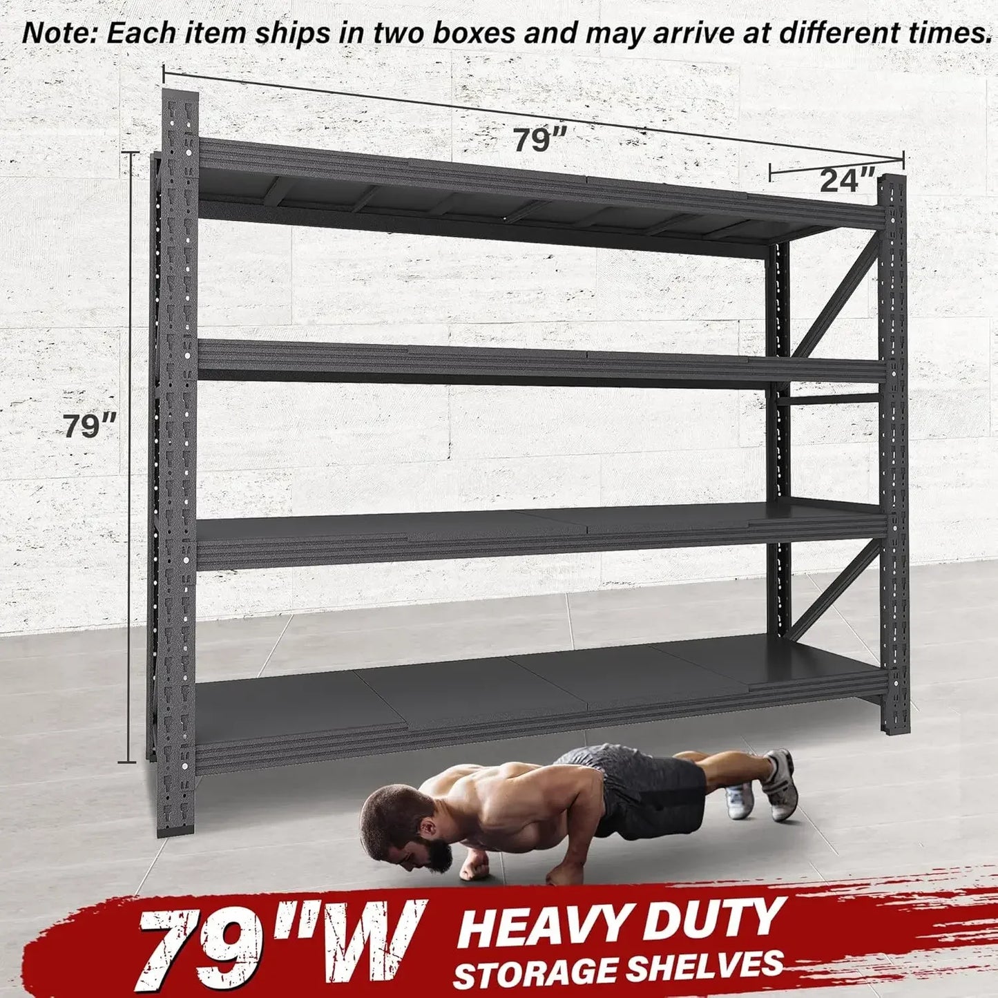 79-inch Heavy Duty Steel Garage Storage Rack