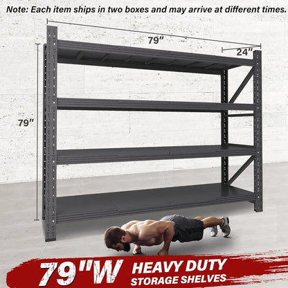 79-inch Heavy Duty Steel Garage Storage Rack