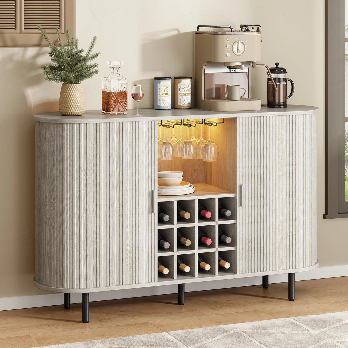 Buffet Cabinet with LED Light