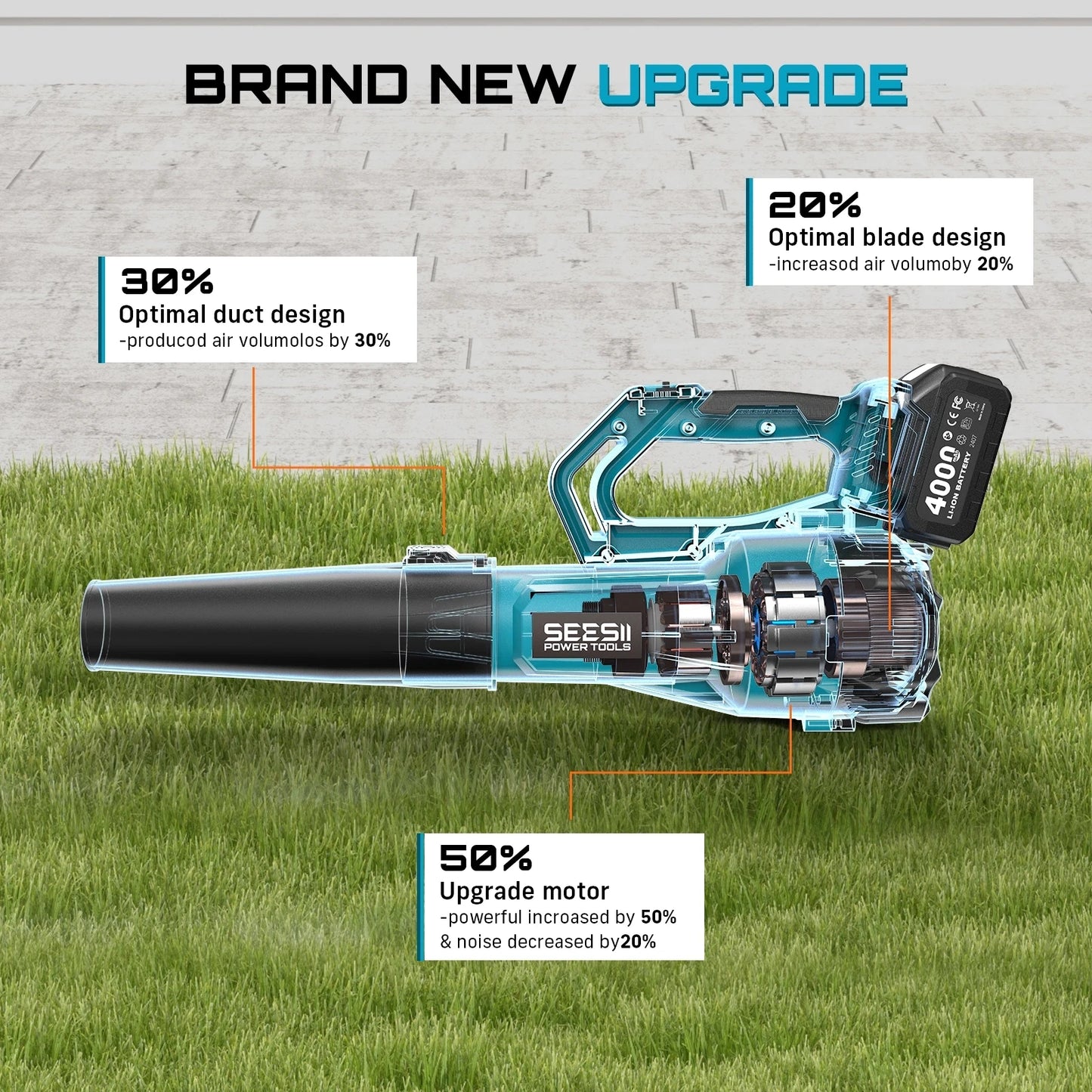 Cordless Leaf Blower for Debris and Snow