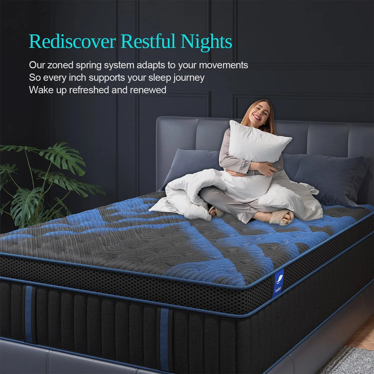 12" Gel Memory Medium Firm Foam Hybrid Pocket Spring Mattress for Twin, Full, Queen, or King Bed with Motion Isolation