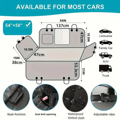 Waterproof, Scratch Proof, Non-Slip Seat Cover for Pets in your Car or Truck