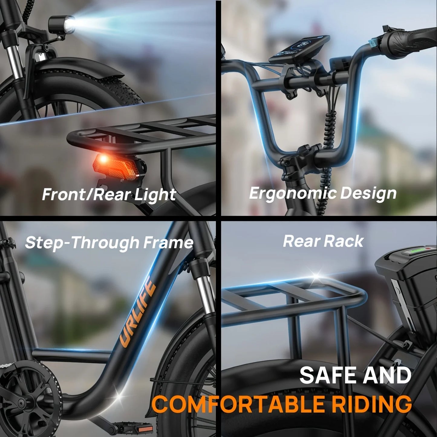 1000W E20 7 Speed Electric Bike with 20" Fat Tires,48V 13Ah Removable Battery, and Dual Disc Brakes