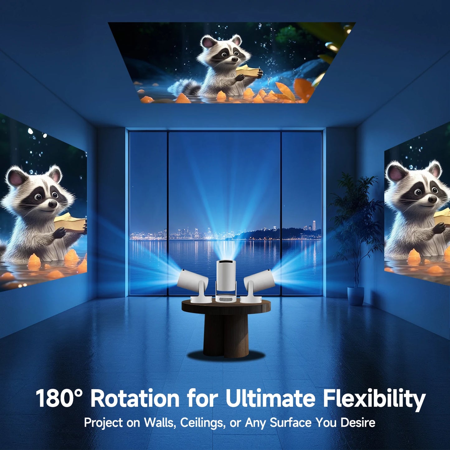 HY300 Pro + Projector 4K with 5W Speaker