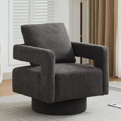 Open Back Barrel Swivel Chair